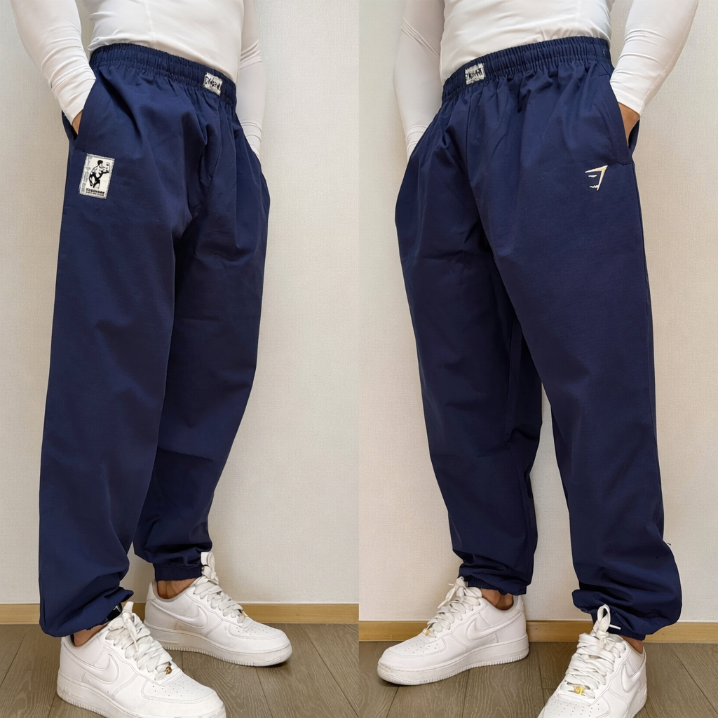 Pumper pants оверсайз штаны синие